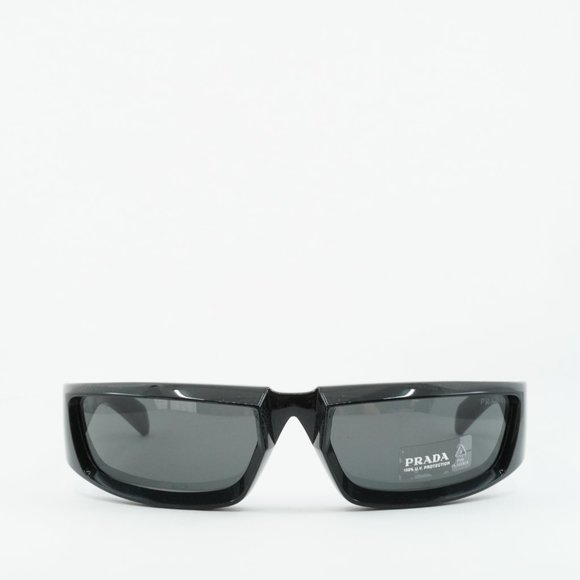 💯 NEW PRADA RUNWAY PR25YS 1AB5S0 BKACK DARK GREY SUNGLASSES - Picture 4 of 11